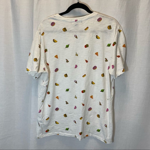 Forever 21 Men Food/Planets/Pinata Graphic White Short Sleeve Tee - Picture 2 of 5